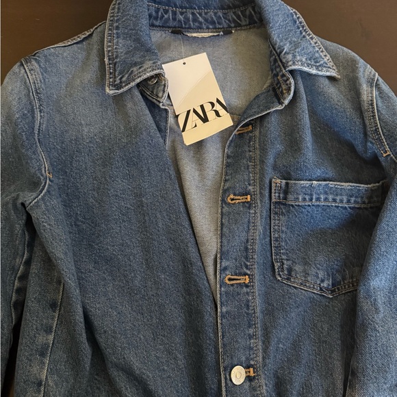 🎉 NWT - Zara Denim Jumpsuit - Picture 6 of 7